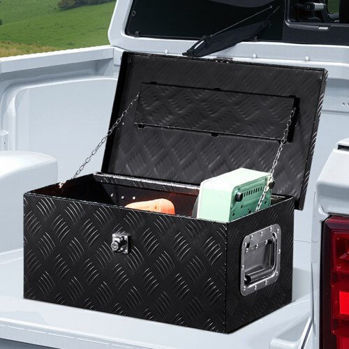Vevor 20"x12"x9.5" Heavy Duty Aluminum Truck Bed Tool Box Pickup Rv Black