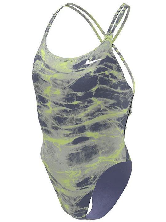 Spiderback Allprint Sport Costum De Baie Întreg Albastru (Diffused Blue)