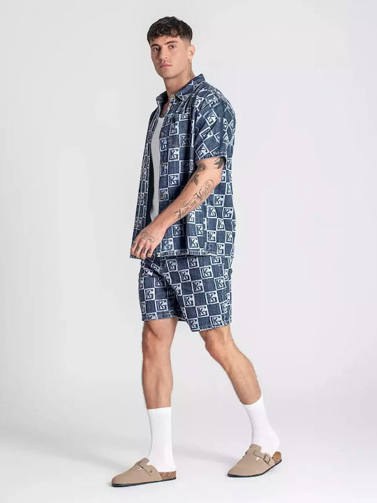Дълъг Ръкав Деним Overshirt Светлосин