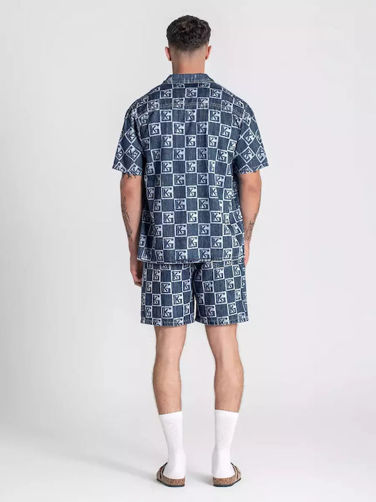 Дълъг Ръкав Деним Overshirt Светлосин