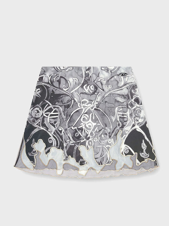 Mini Skirt with Tulle Grey