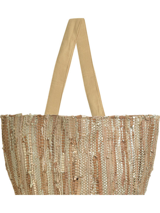 Ble Resort Collection Wicker Beach Bag Beige