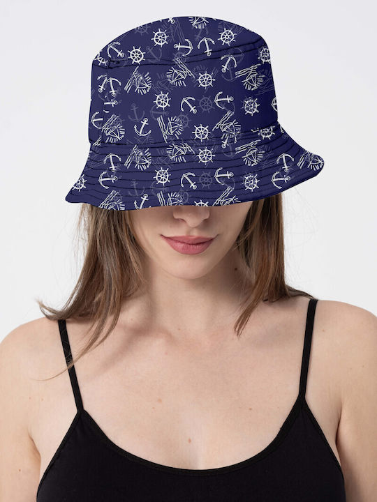 Miami Beach Fabric Women's Bucket Hat Navy Blue
