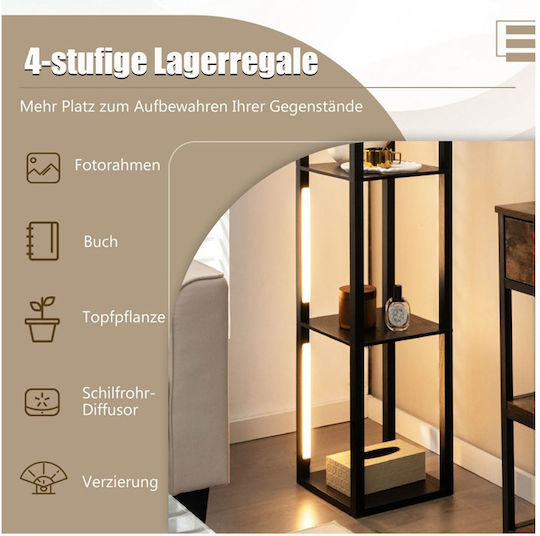 Costway LED Floor Lamp with Warm White Light 1530lm White