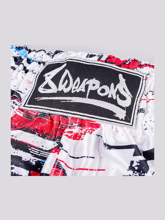Muay Thai Boxershorts 8 Weapons Cut Like A Blade 2.0 Weiße