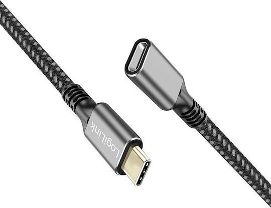 Logilink Cablu Date și Alimentare Smartphone Usb 3.2 Usb Gen Type-c F La Usb Type-c M 1m Pd 100w 2x Ecranat Aluminiu Negru & Gri "cua0108" Timbru Verde 0.08 Lei