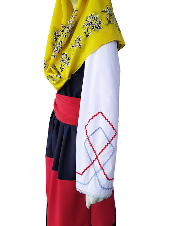 Traditional Kids Costume Maniatissa with 3 Rows Necklace with 45 Coins