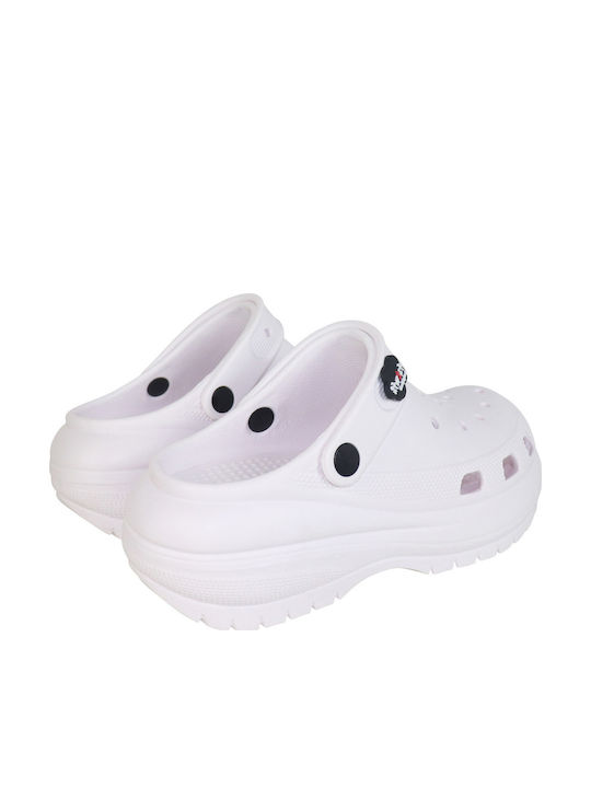 koniaris Women's Leather Anatomic Clogs White