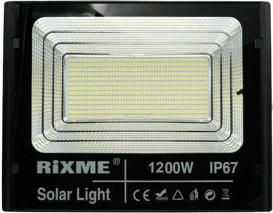 Rixme Στεγανός Ηλιακός Προβολέας LED 1200W με Τηλεχειριστήριο IP67
