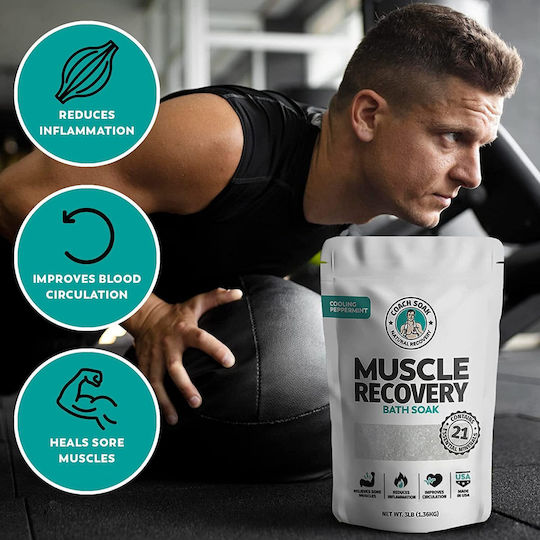 Muscle Recovery Bath Soak Cooling Peppermint 1.36kg