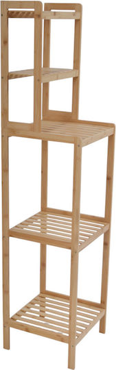 Ankor Επιδαπέδια Ραφιέρα Μπάνιου Ξύλινη 30x30x127.5cm