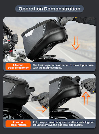 Loboo Motorcycle Tank Bag for Tank Cover