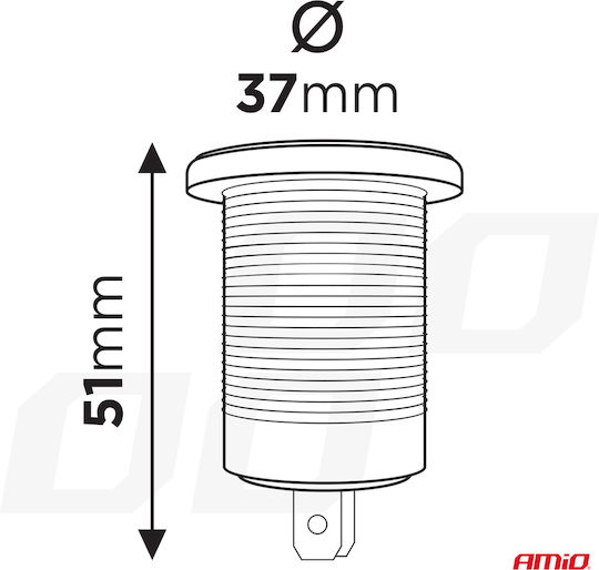 AMiO Adaptor pentru brichetă Priza auto 12V - 24V