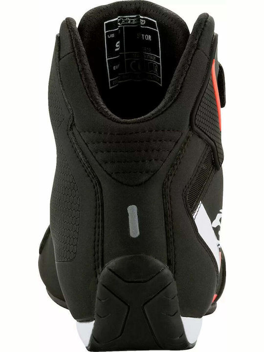 Alpinestars Sektor Pantofi De Motocicletă Pentru Bărbați Negru/Roșu/Alb