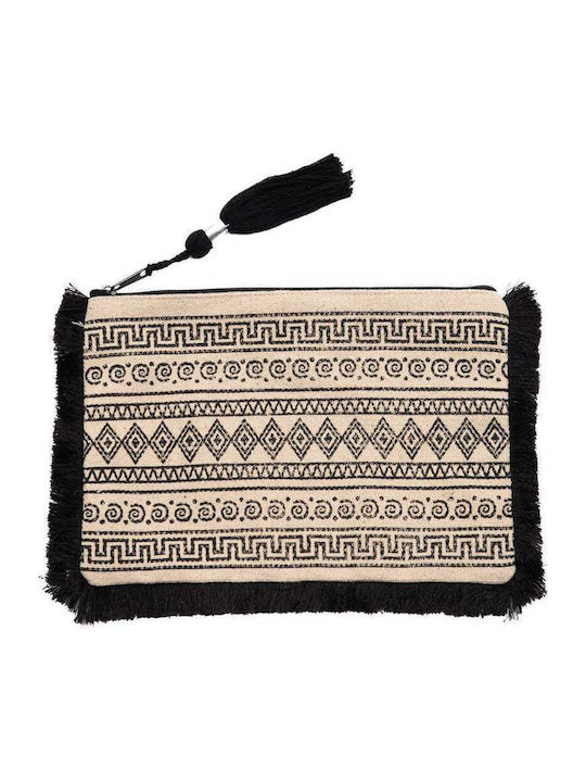 Mybreeze Kulturbeutel Fächer 56603423 Beige-Schwarz