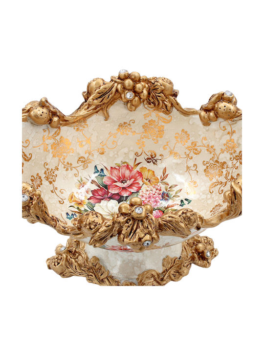 Decorative Bowl Polyresin 39x19x24 Cm Gondola Floral Keskor 66001