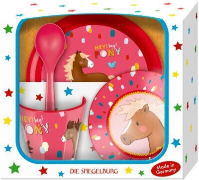 Die Spiegelburg Feeding Set made of Plastic Pink 4pcs for 12+ months