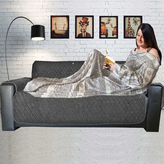 Homelevel Κουβέρτα με Μανίκια 200x150εκ. Gray
