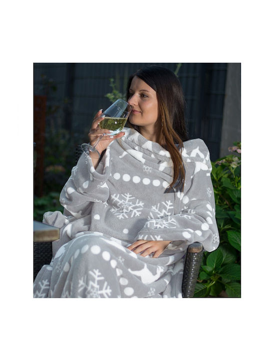 Homelevel Pătură Fleece Cu Mâneci 200x150cm Gri