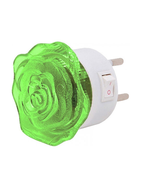 Vito Φωτάκι Νυκτός LED Rose Led Πράσινο 220V Ρεύματος Ροζ