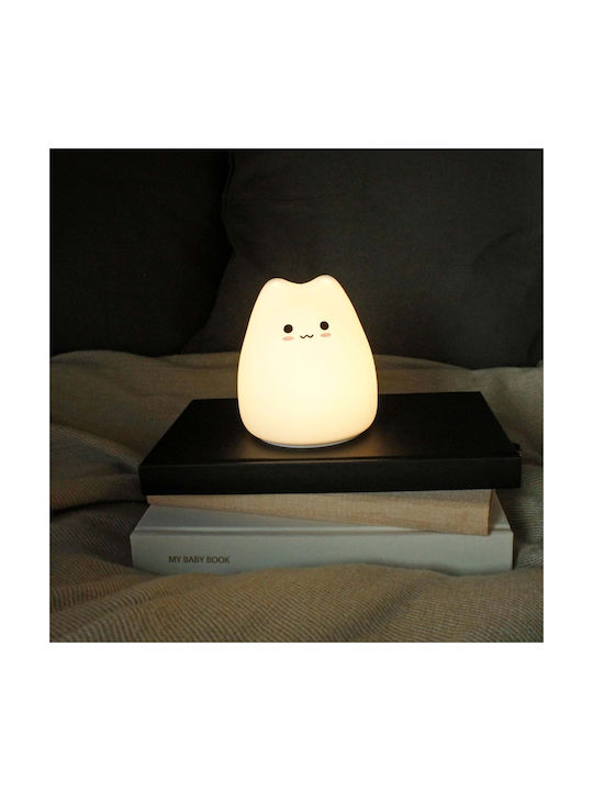 Winkee Winkee LED Nursery Night Light Table Lamp Kitten Power White Warm