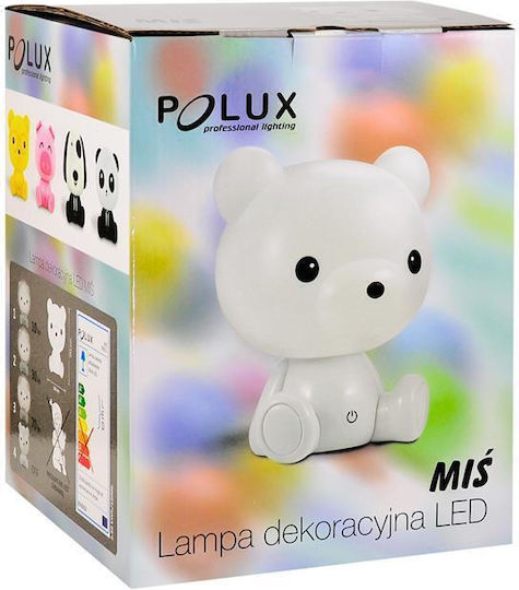 Polux Lămpi De Veghe Pentru Copii Led Ursuleț La Rețea Alb