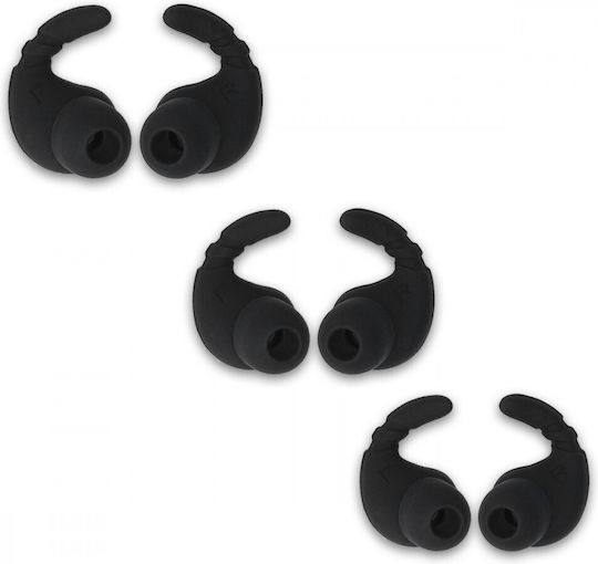 Set 6 Headphone Covers Kwmobile Black Silicone 49432.01