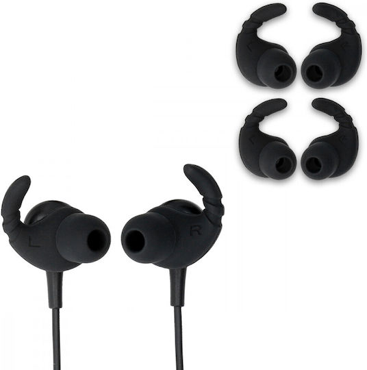 Set 6 Headphone Covers Kwmobile Black Silicone 49432.01