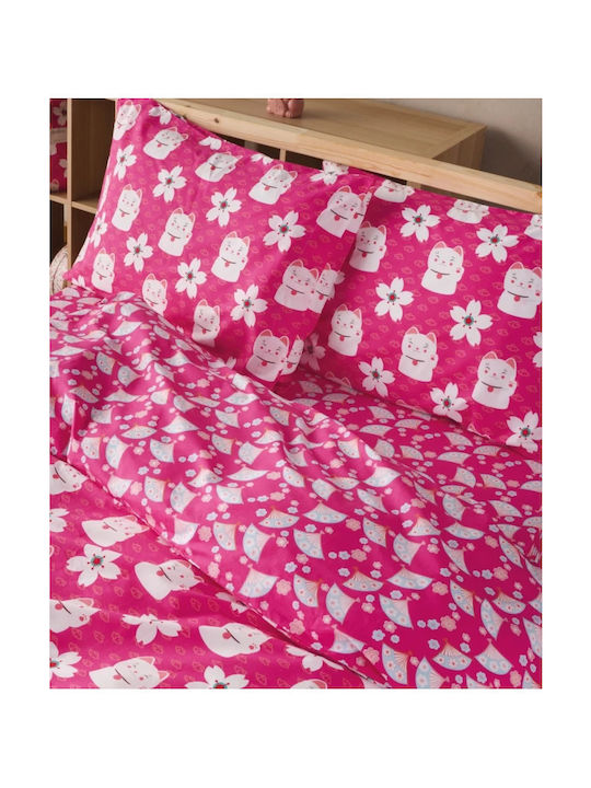 Kentia Kinderdecke Einzel Maneki Rosa 160x240cm