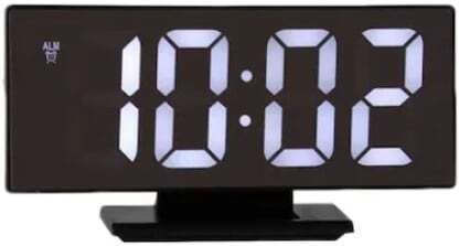 Tabletop Digital Clock LED Plastic with Alarm Clock White DXVMY4MBM