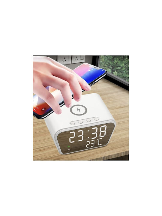 Tabletop Digital Clock with Alarm Clock White DLM8DWYBM