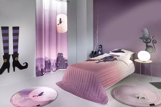 Saint Clair Kids Duvet Set Single with Pillowcase Spell Purple 160x220cm