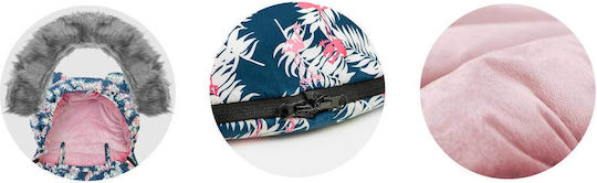 Ricokids Elmi Sac de picioare pentru cărucior Albastru cu căptușeală de catifea 95x48εκ.