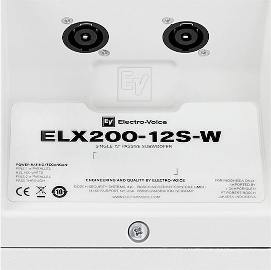 Electro-Voice ELX200-12S Passiv Subwoofer PA 400W 12" 44.5x45.7x39.7cm. in Weiß Farbe