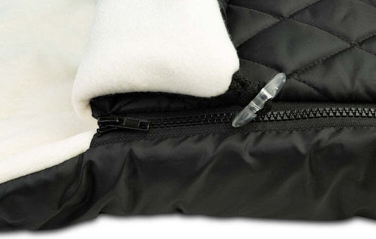 Sensillo Quilted Универсален Калъф за количка Waterproof Черен с плюшено покритие 95x40εκ.