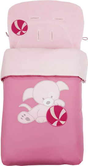 Beboulino Dog Stroller Footmuff Pink with Fleece Lining