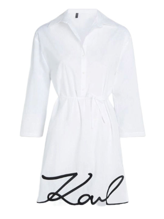 Karl Lagerfeld Women's Mini Dress Beachwear White