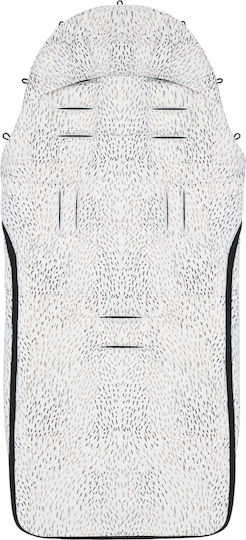 Kikka Boo Trendy Memphis Waterproof Stroller Footmuff with Fleece Lining 98x40cm White