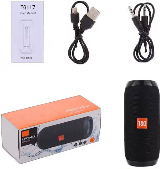 T&G TG-117 Ηχείο Bluetooth 5W με Ραδιόφωνο και Διάρκεια Μπαταρίας έως 4 ώρες Μπλε