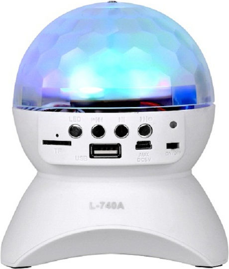 L740 Bluetooth Speaker 3W with Radio and Battery Life up to 6 hours White