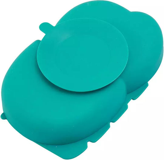 Baby Donkey Feeding Set made of Silicone with Non-Slip Base Blue 3pcs