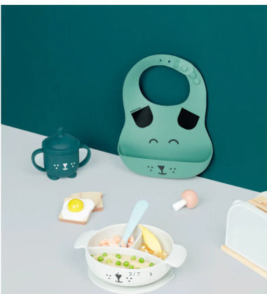 Babymoov Feeding Set made of Silicone Blue 3pcs