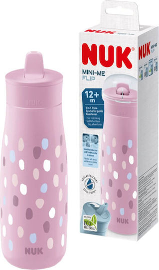 Nuk Educational Sippy Cup Plastic Pink for 12m+m+ 450ml
