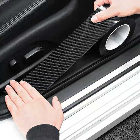 Rulou Carbon 5D Pentru Mașină 10 Cm Lățime 5 M Lungime Impermeabil Reutilizabil Autocolant Negru
