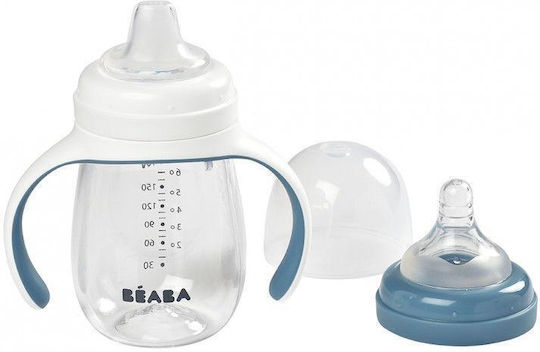 Beaba Εκπαιδευτικό Μπιμπερό με Λαβές 4m+ Windy Blue 210ml