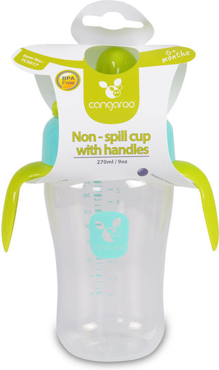 Cangaroo Educational Sippy Cup Plastic with Handles Blue for 6m+m+ 270ml