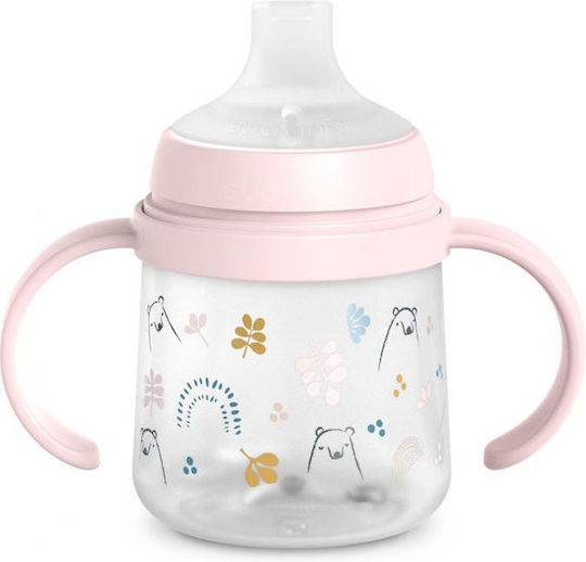 Suavinex Lern-Trinkflasche Kunststoff mit Griffen Rosa Rosa Bär für 6m+m+ 150ml