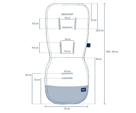 La Millou Κάλυμμα Καροτσιού Velvet 36.5x85εκ. Ροζ