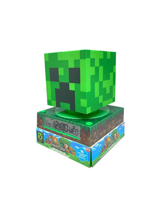 Kids Licensing Επιτραπέζιο Ρολόι Minecraft Πράσινο
