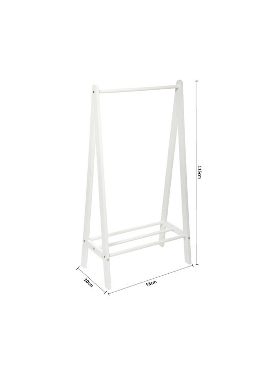 Atmosphera Wooden White Coat Rack